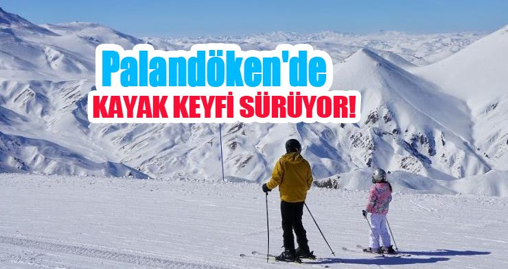 Palandöken’de kayak keyfi sürüyor!