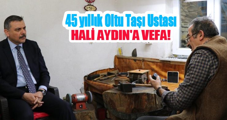 45 yıllık Oltu taşı ustası Halis Aydın’a vefa…