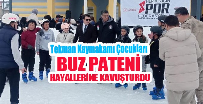 Kaymakam çocukları kırmadı,onları buz pateni hayallerine kavuşturdu!..