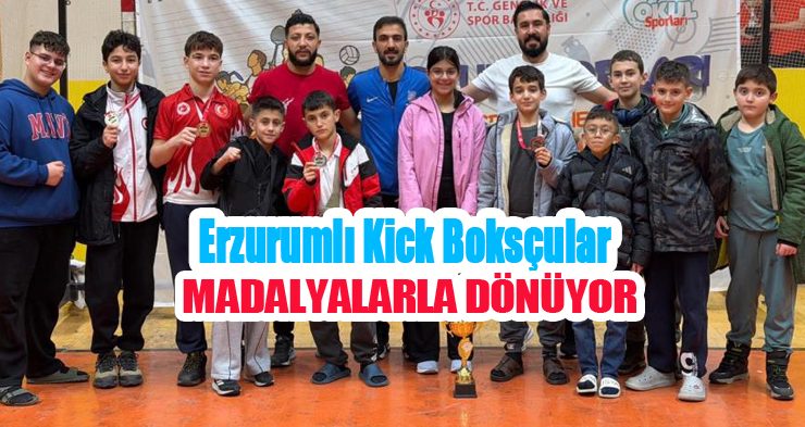 Erzurumlı Kick Boksçular madalyalarla dönüyor…