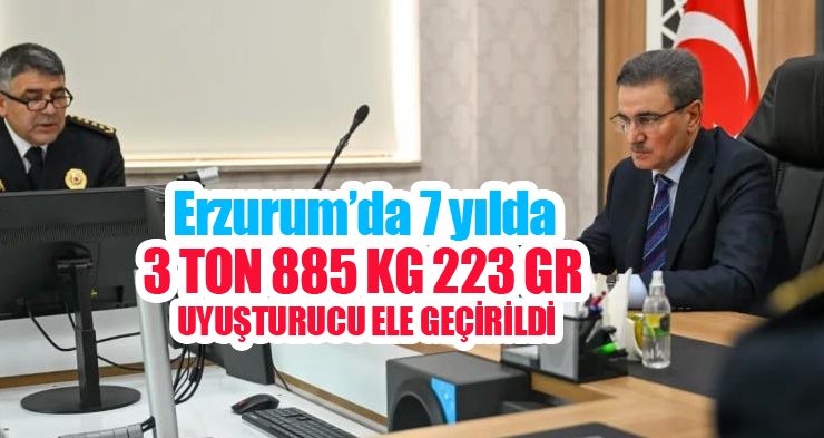 7 yılda 3 ton 885 kg 223 gr uyuşturucu ele geçirildi…