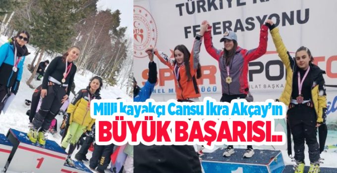 Milli kayakçı Cansu İkra Akçay’ın büyük başarısı..