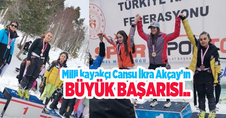 Milli kayakçı Cansu İkra Akçay’ın büyük başarısı..