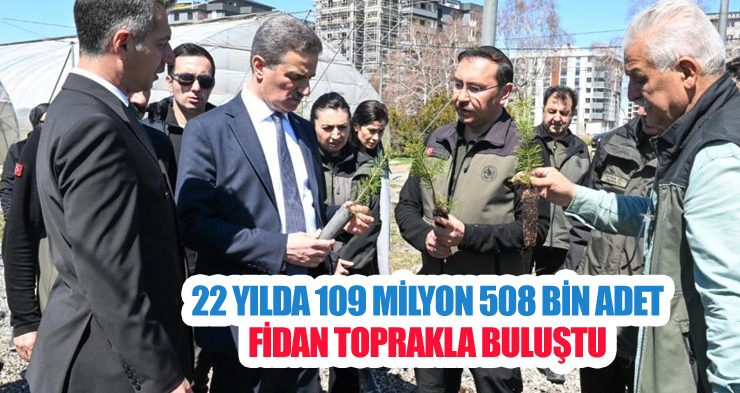 22 yılda 109 milyon 508 bin adet fidan toprakla buluştu
