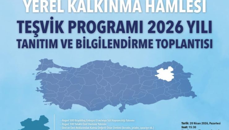 Yerel kalkınma hamlesi teşvik programı Erzurum’da tanıtılacak…