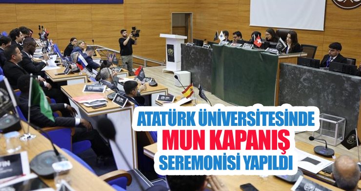 Atatürk Üniversitesinde MUN kapanış seremonisi yapıldı