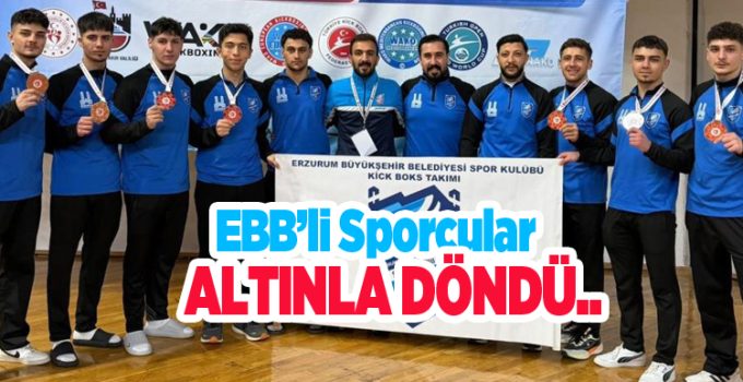 EBB’li sporcular altınla döndü…