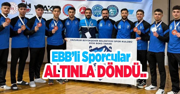 EBB’li sporcular altınla döndü…