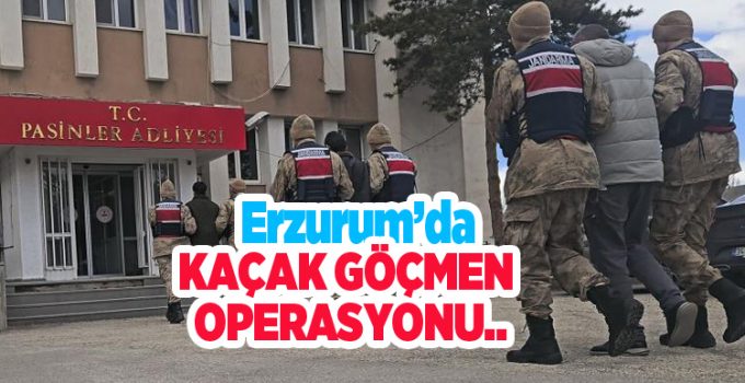 Erzurum’da kaçak göçmen operasyonu…