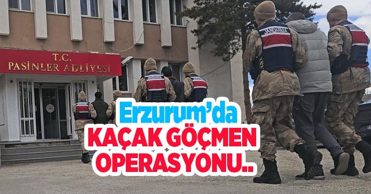 Erzurum’da kaçak göçmen operasyonu…