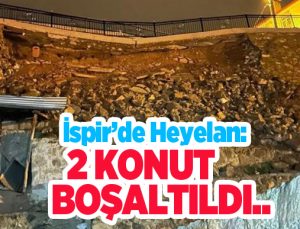 İspir’de heyelan: 2 konut boşaltıldı..