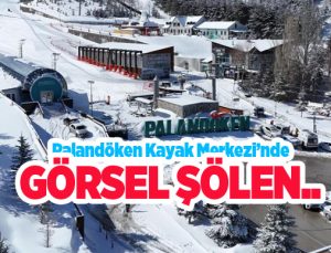 Palandöken Kayak Merkezi’nde görsel şölen…