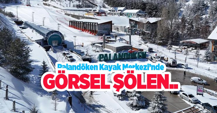 Palandöken Kayak Merkezi’nde görsel şölen…