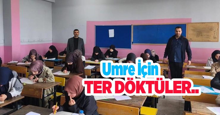 Umre için ter döktüler…
