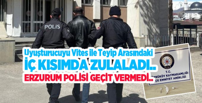 Uyuşturucuyu vites ile teyip arasındaki iç kısımda zulaladı…