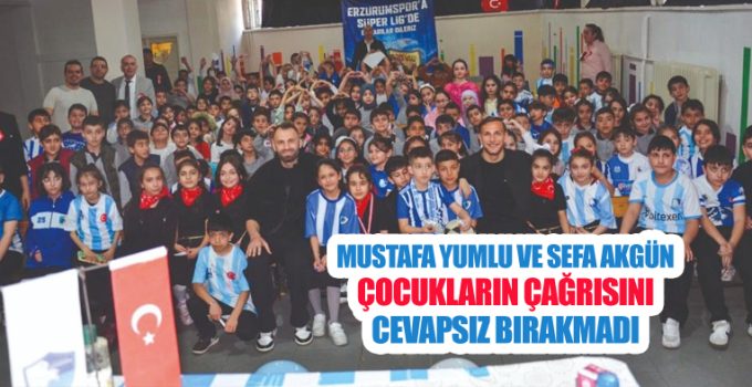 Mustafa Yumlu ve Sefa Akgün çocukların çağrısını cevapsız bırakmadı