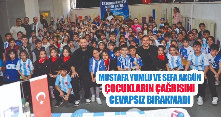 Mustafa Yumlu ve Sefa Akgün çocukların çağrısını cevapsız bırakmadı