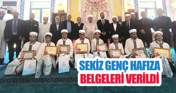 Sekiz genç hafıza belgeleri verildi