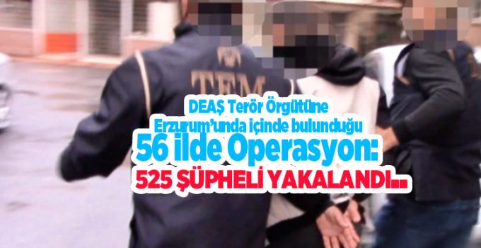 DEAŞ terör örgütüne 56 ilde operasyon: 525 şüpheli yakalandı…