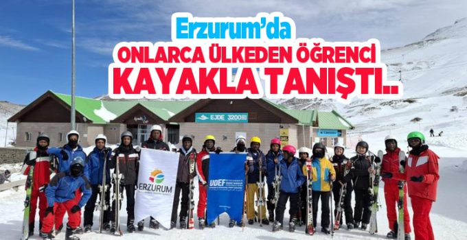 Onlarca ülkeden öğrenci kayakla tanıştı…