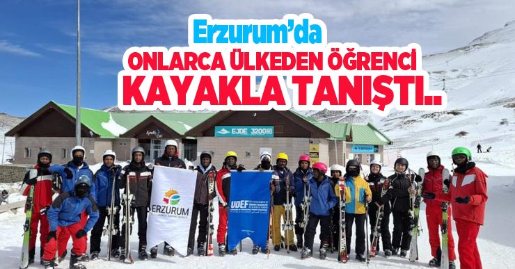Onlarca ülkeden öğrenci kayakla tanıştı…