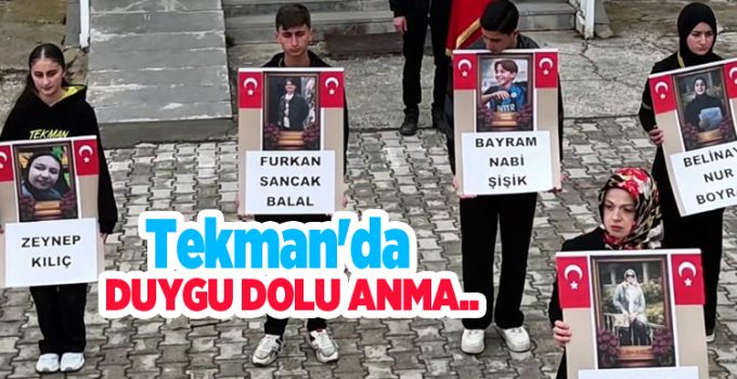 Tekman’da duygu dolu anma…