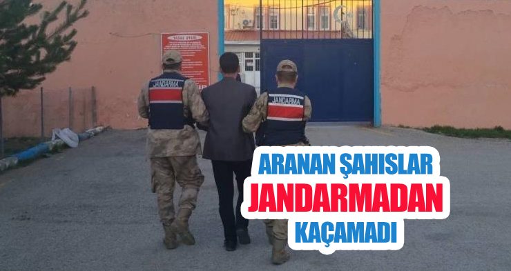 Aranan şahıslar Jandarmadan kaçamadı