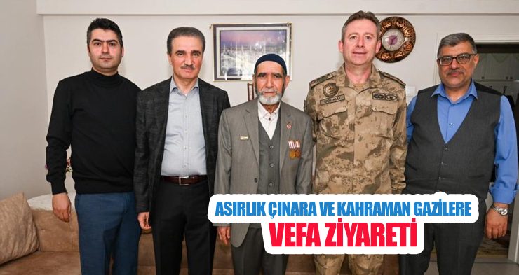 Asırlık çınara ve kahraman gazilere vefa ziyareti