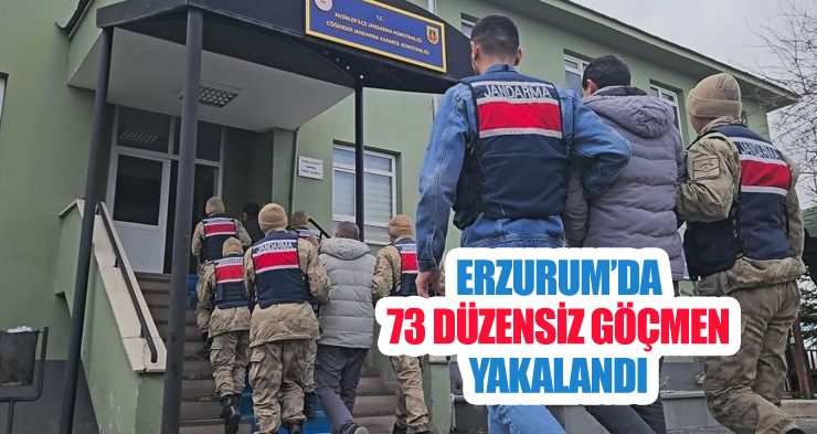 Erzurum’da 73 düzensiz göçmen yakalandı