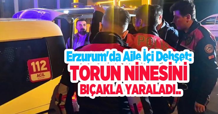 Erzurum’da aile içi dehşet: Torun ninesini bıçakla yaraladı…