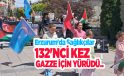 Erzurum’da sağlıkçılar 132’nci kez Gazze için yürüdü…