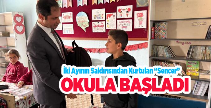 İki ayının saldırısından kurtulan Sencer okula başladı…