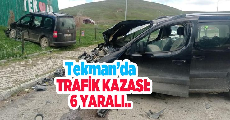 Tekman’da trafik kazası: 6 yaralı..