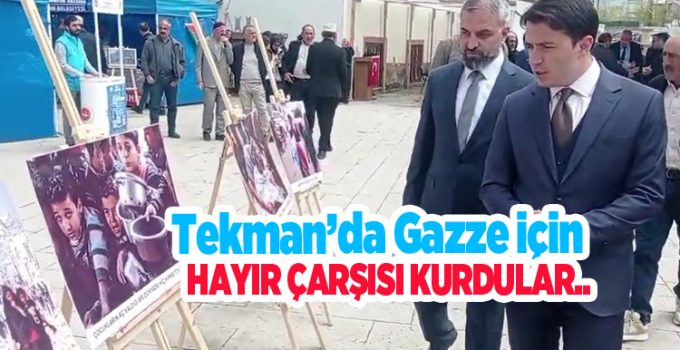 Tekman’da Gazze için hayır çarşısı kurdular..