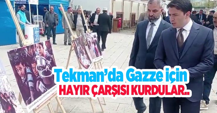 Tekman’da Gazze için hayır çarşısı kurdular..
