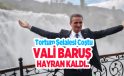 Tortum Şelalesi coştu, Vali Baruş hayran kaldı..