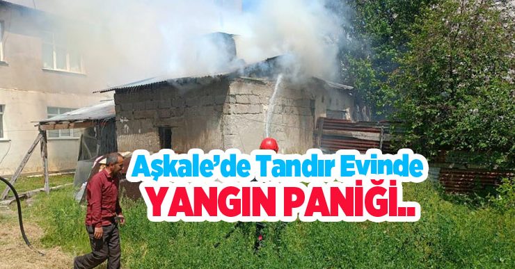 Aşkale’de tandır evinde yangın paniği..