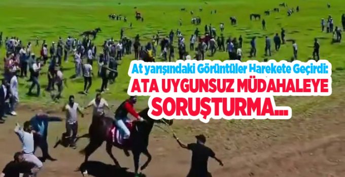 At yarışındaki görüntüler harekete geçirdi: Ata uygunsuz müdahaleye soruşturma…