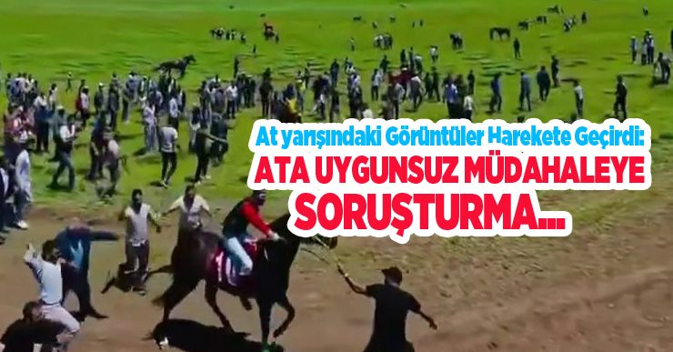 At yarışındaki görüntüler harekete geçirdi: Ata uygunsuz müdahaleye soruşturma…