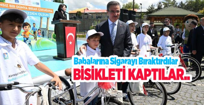 Babalarına sigarayı bıraktırdılar, bisikleti kaptılar..
