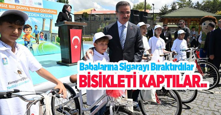 Babalarına sigarayı bıraktırdılar, bisikleti kaptılar..