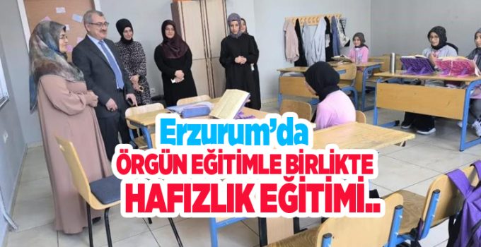 Örgün eğitimle birlikte hafızlık eğitimi..