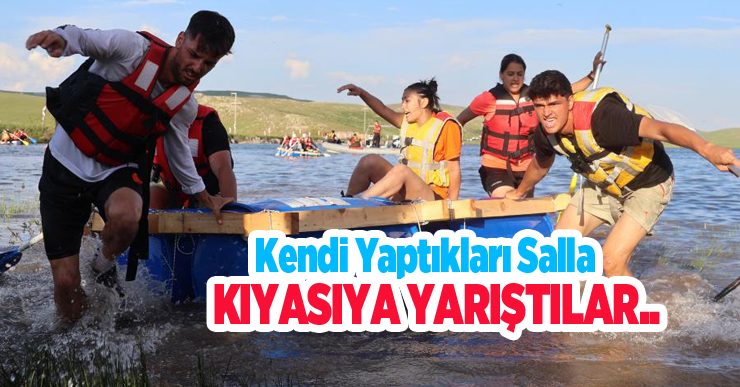 Kendi yaptıkları salla kıyasıya yarıştılar..