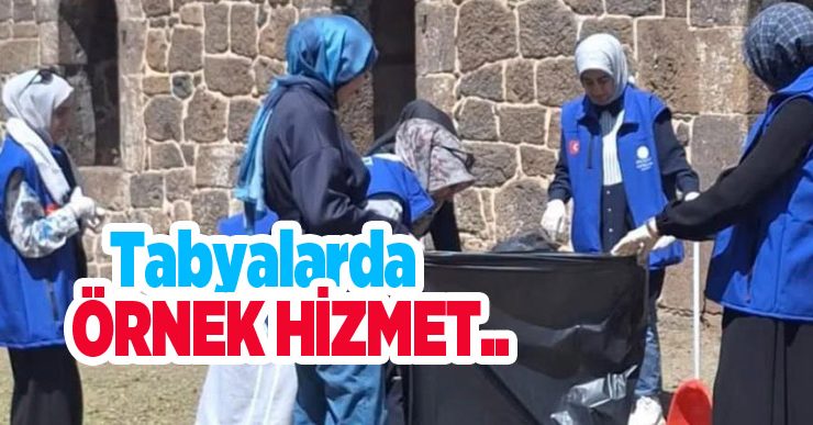 Tabyalarda örnek hizmet..