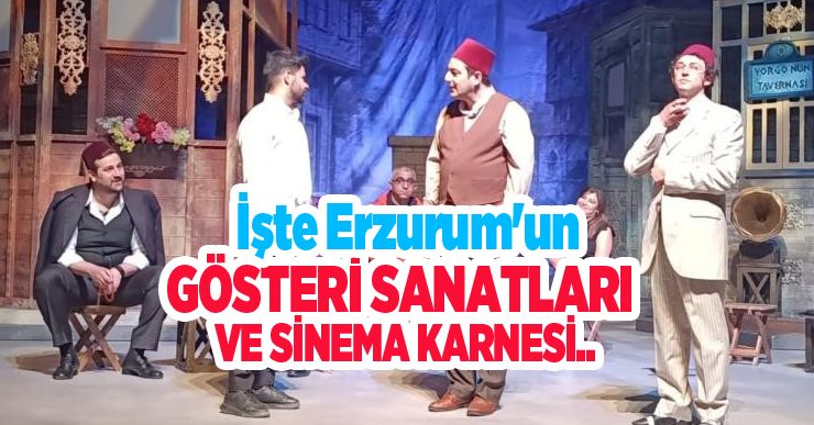 İşte Erzurum’un gösteri sanatları ve sinema karnesi..