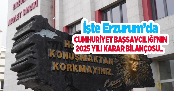 İşte Erzurum’da Cumhuriyet Başsavcılığı’nın 2025 yılı karar bilançosu…