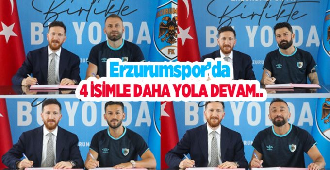 Erzurumspor’da iç transfer sürüyor: 4 isimle daha yola devam..