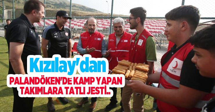 Kızılay’dan Palandöken’de kamp yapan takımlara tatlı jesti..