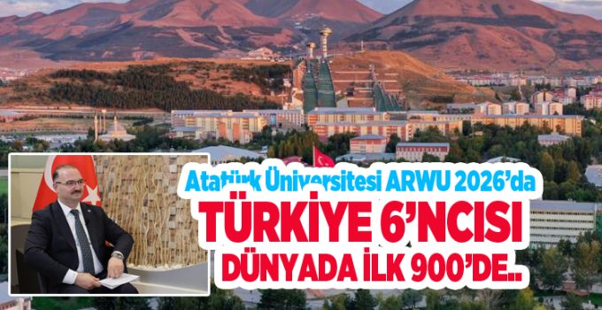 Atatürk Üniversitesi ARWU 2026’da Türkiye 6’ncısı, dünyada ilk 900’de…