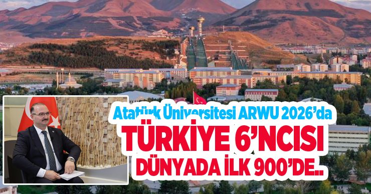 Atatürk Üniversitesi ARWU 2026’da Türkiye 6’ncısı, dünyada ilk 900’de…